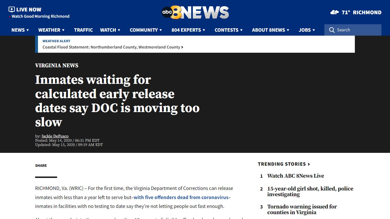 Inmates waiting for calculated early release dates say DOC is moving ...